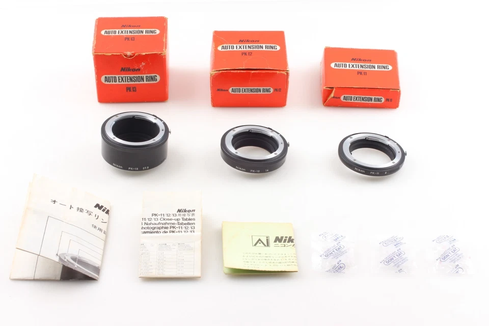 【N MINT Box】 Nikon PK-13 PK-12 PK-11 Extension Ring set F Mount Lens From Japan - Image 2 of 4