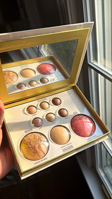 Laura Geller Shimmer Pressed Powder Palette Eyeshadow Bronzer Blush Highlighter