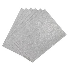 15Pcs EVA Foam Sheets Glitter Silver Tone 10.8 x 8.5 Inch 2mm Thick Crafts Foam