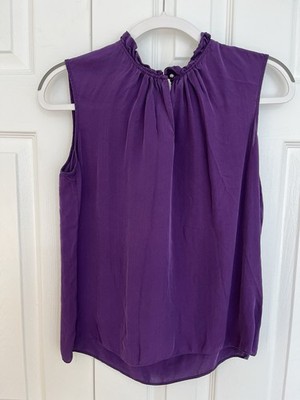 Elegant Hobbs London Sleeves Top Excellent Quality Silk Blend Size US 10 Uk 14