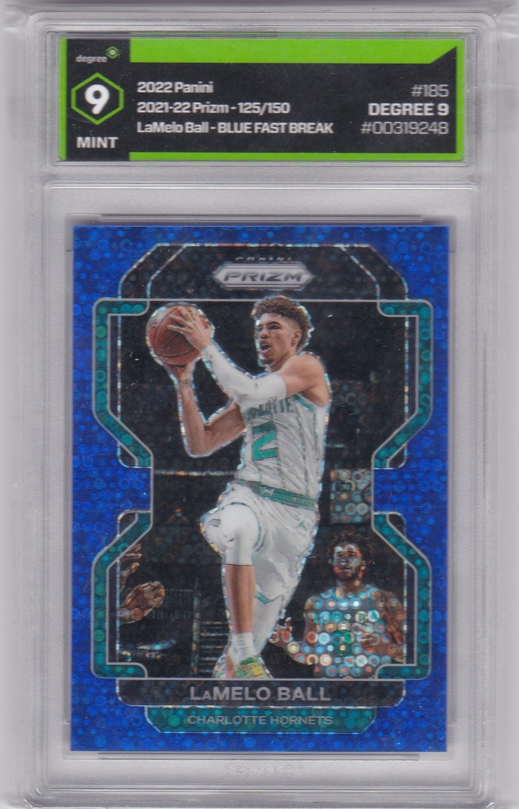 2022 PRIZM FAST BREAK DEGREE 9 #185 LAMELO BALL 125/150- CHARLOTTE HORNETS