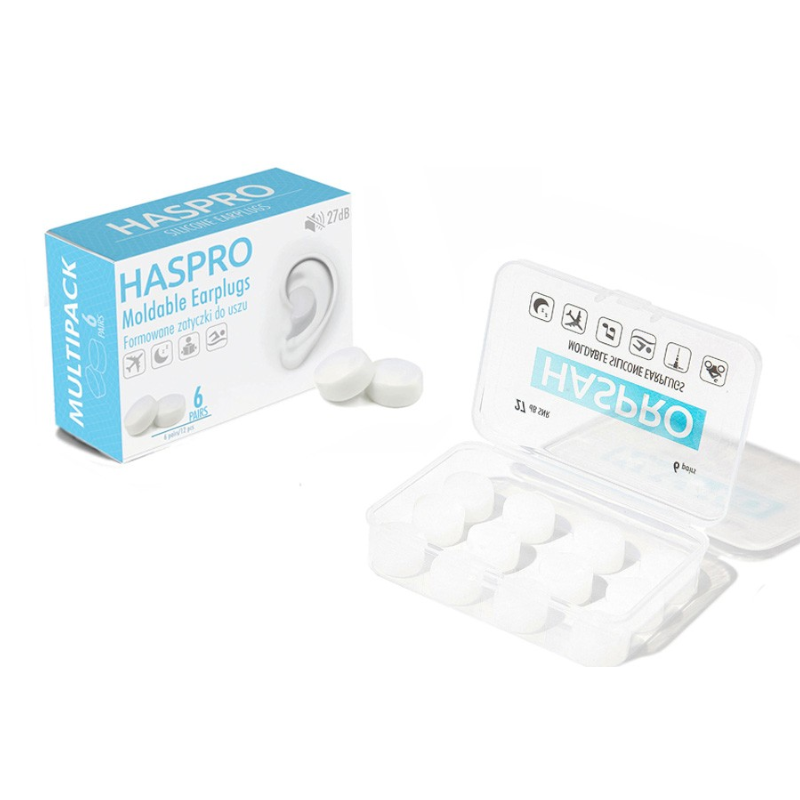 Haspro MOLD 6P Inserti auricolari sagomati Bianco, 6 paia