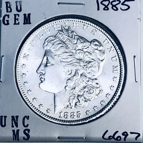 1885 BU GEM MORGAN SILVER DOLLAR UNC MS+++ U.S. MINT RARE COIN 6697