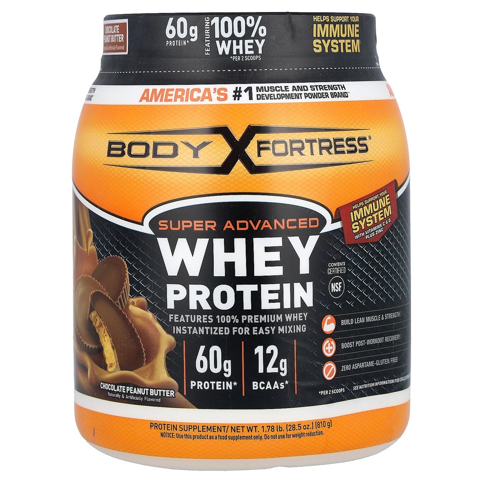 Super Advanced Whey Protein, Chocolate Peanut Butter, 1.78 lb (810 g)