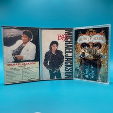 Michael Jackson Bad Thiller Dangerous Cassette Tape Album Lof of 3
