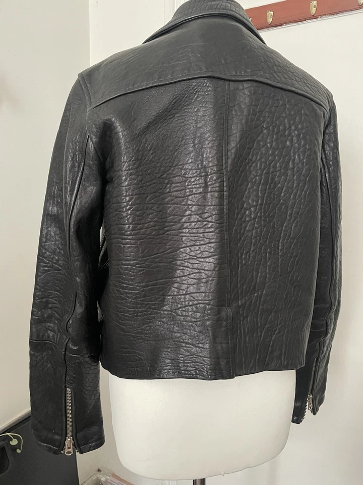 Chaqueta de Cuero Topshop Talla UK12 Como Nueva Foto 4 de 4