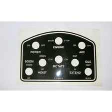 Auto Crane 480518000, Pendant Decal, 8-Function Proportional