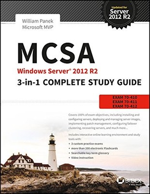 MCSA WINDOWS SERVER 2012 R2 3-IN-1 COMPLETE STUDY GUIDE: By William Panek *VG+*
