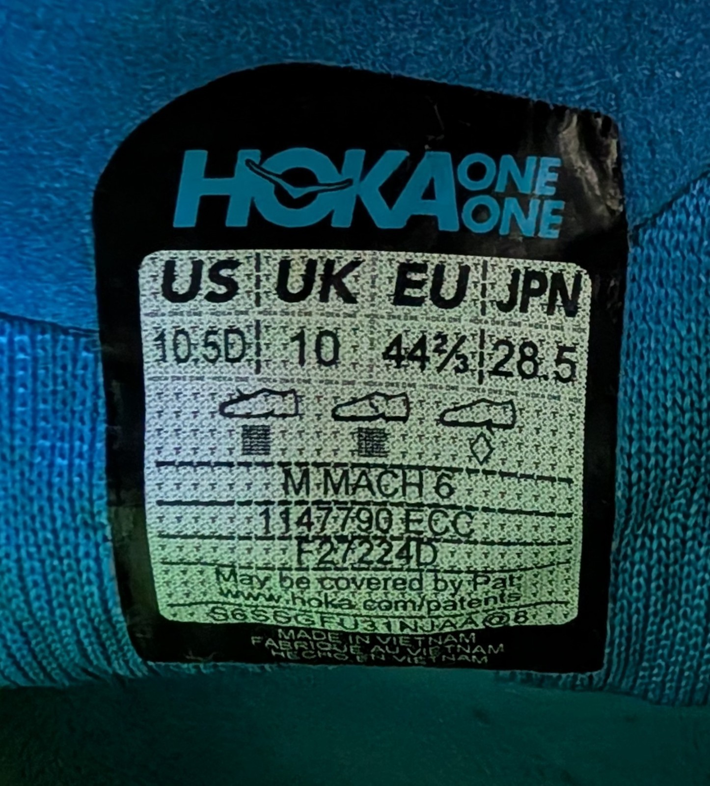 Hoka One One Mach 6 Running Shoe 1147790 ECC Men's Size US 10.5 D Fit Women's 12 thumbnail 13