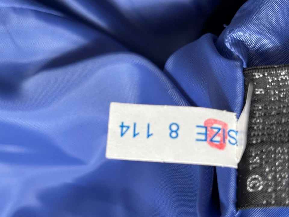 Kasper Open Front Blazer Jacket Women Size 8P Blue With Black Trim Casual Career - Image 4 of 4