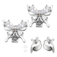 Earbuds Open Ear Accessories Earbuds Clip Silver Bow