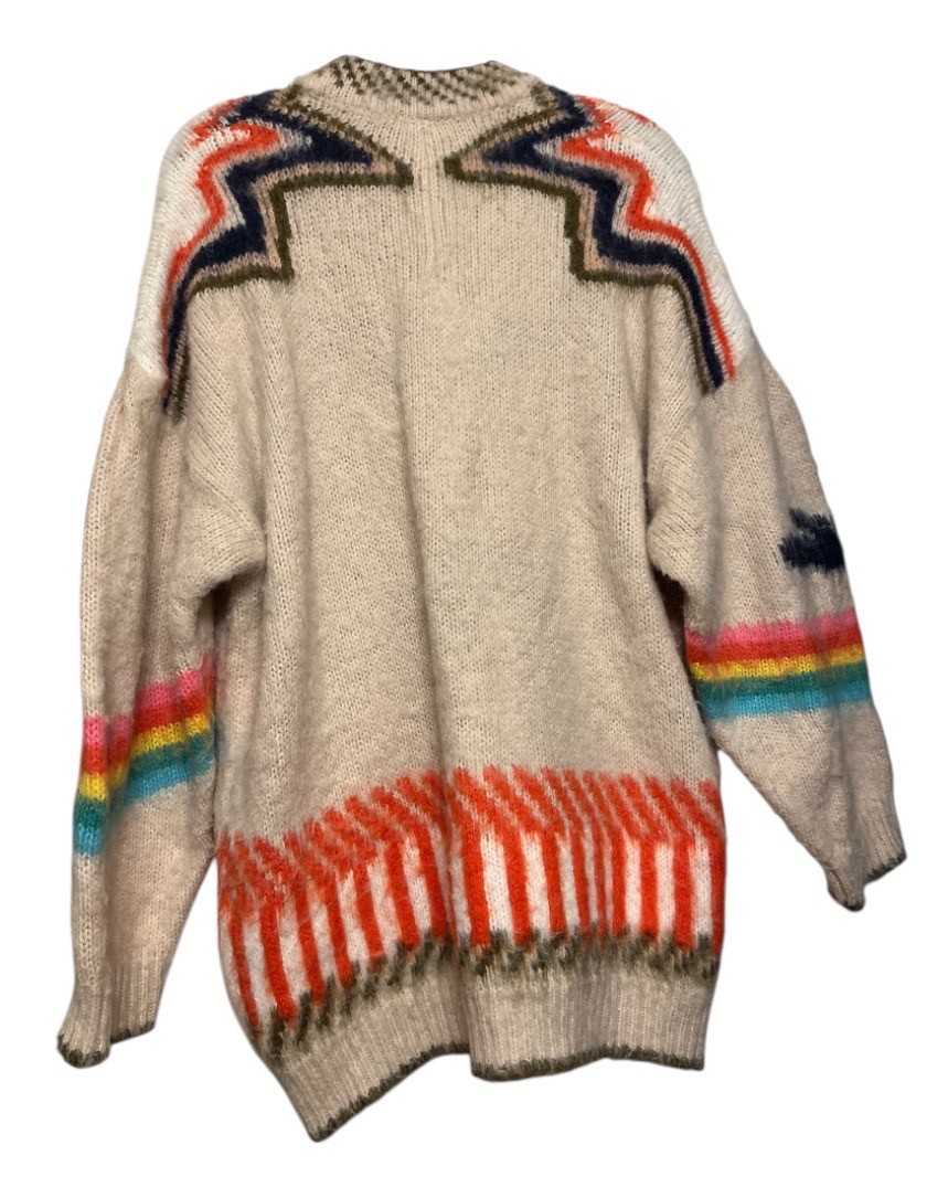 COMMENSE Caesar Palace Chunky Knit Oversized V-Ne… - image 7