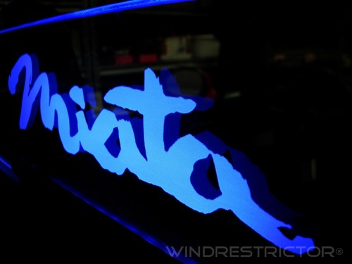 Wind Restrictor Screen Blocker for Mazda Miata Mx5 Ambient Lighting Engraved - Picture 7 of 10