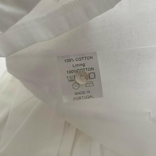 Vestido Frilo Babydoll Niñas Talla 3M Blanco Plisado Mejor Algodón Gris Cinta - Imagen 5 de 8