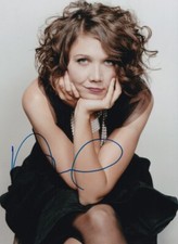 MAGGIE GYLLENHAAL signed Autogramm 20x30cm DARK KNIGHT in Person autograph COA