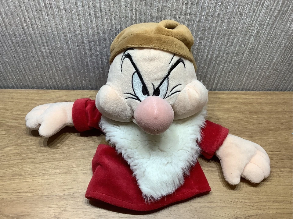 Disney Grumpy Plush Hand Puppet Soft Toy Snow White 7 Dwarfs 12 Inch Rare - Image 3 of 4