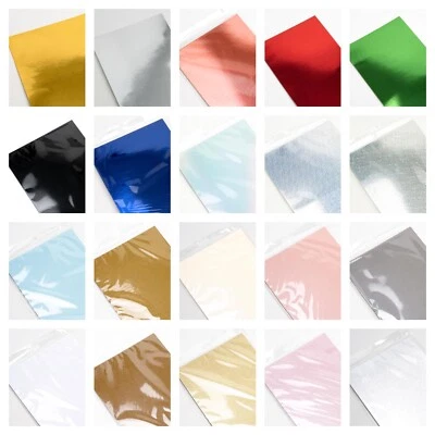 A4 Mirror Card Stock Coloured 250gsm Crafts Shiny Metallic Reflective High Shine