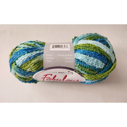 Mary Maxim Fabulous Sequins 747-104 Rain Forest Yarn 27 yards - Picture 4 of 4