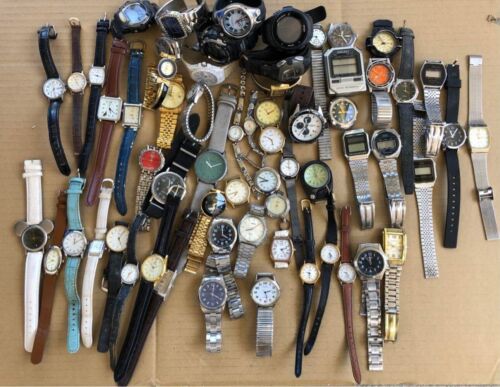 SEIKO & ALBA & Citizen & Casio Watches Bulk Sale 62 Junk/Tracking