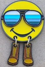 Geoswag C&P Club June 2022 Geocoin - Keep Calm Cache On - Activated, Adoptable