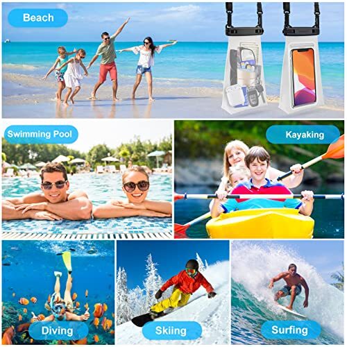 Large Capacity Waterproof Phone Pouch Floating, Waterproof Bag White,1 Piece - Picture 7 of 7