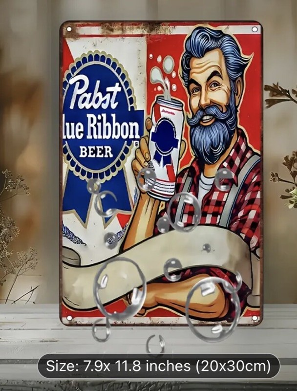 Pabst Blue Ribbon Original Beer Metal Sign