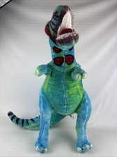 Melissa  Doug Jumbo Dinosaur Dino T-Rex Stuffed Plush Bendable Blue 39  