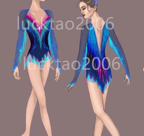 customized new style Figure skating Ice Skating Dress Gymnastics Costume 88137