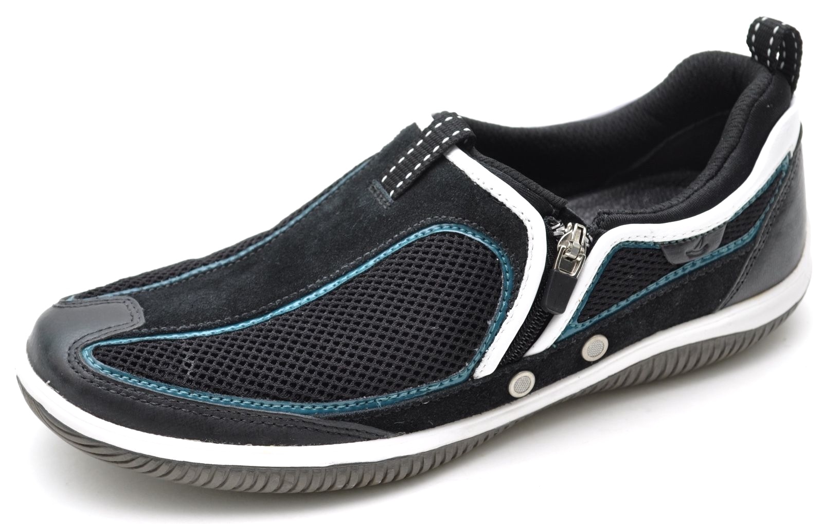 teal boat shoes