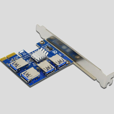PCIe 1 to 4 PCI express 16X Riser Card PCI-E 1X to 4 PCI-e Slot Adapter TD