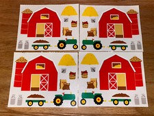 Mrs. Grossman's Sticker Lot Vintage Barn Tractor 1993 4 Mods Sheets