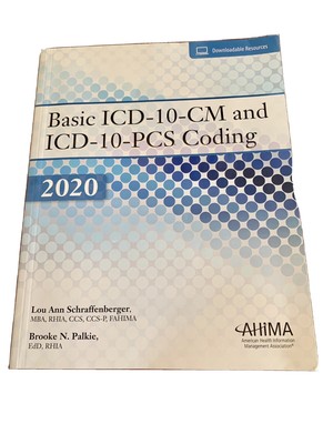 Basic ICD-10-CM and ICD-10-PCS CODING 2020 Book with VLab Code Included $85