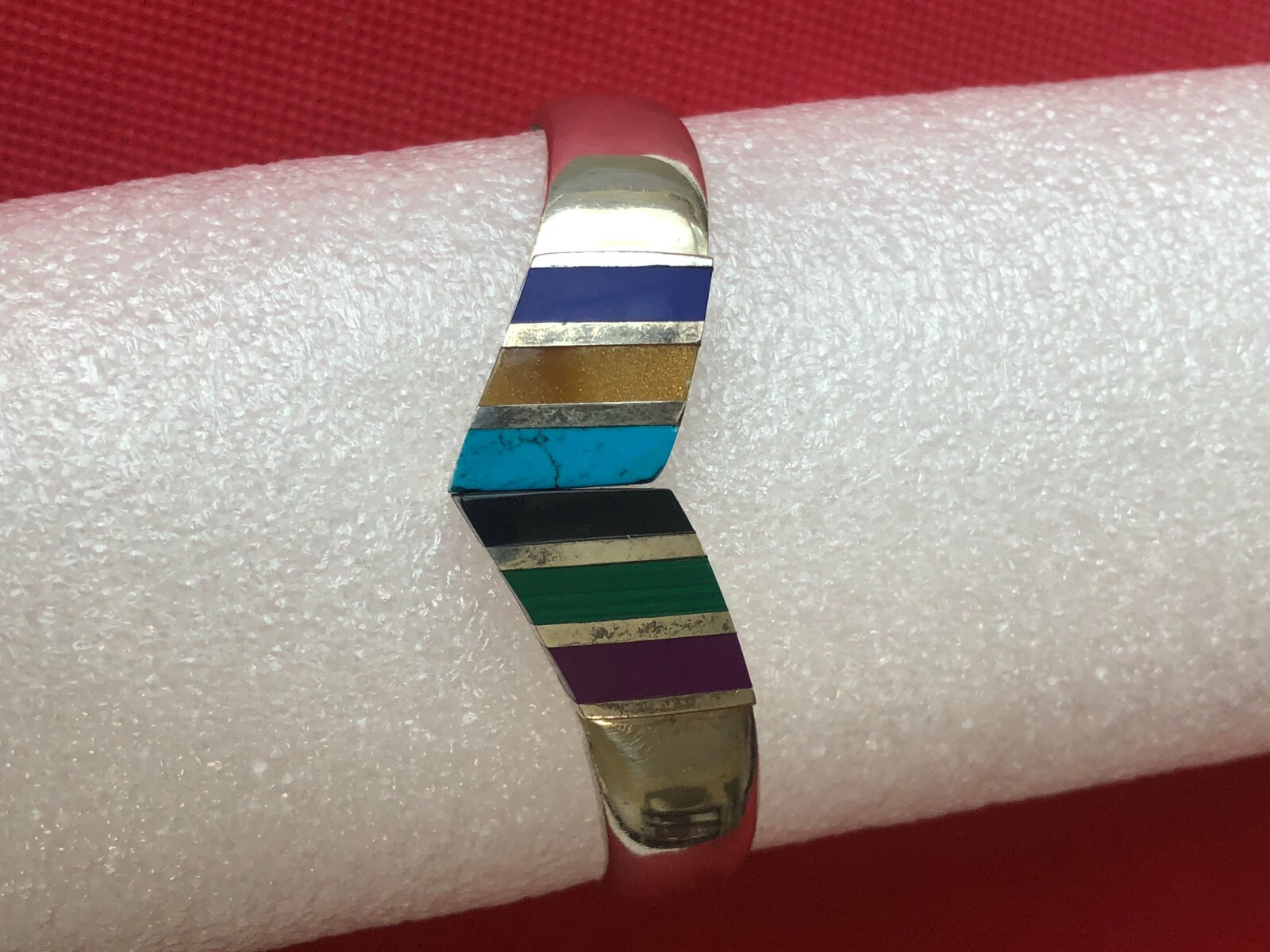 Solid 64.7G Mexico 925 Sterling Silver Turquoise … - image 4