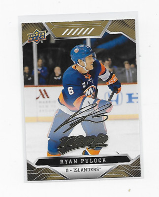NEW LIVE 2019-20 MVP RYAN PULOCK #158 GOLD SCRIPT FACSIMILE AUTO BLASTERS ISLES