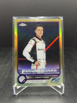 2022 Topps Chrome Formula 1 F1 Marcus Armstrong Future Stars Gold Purple SP #84