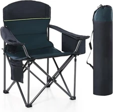 ALPHA CAMP Camping Chair Oversize Folding Chairs Heavy Duty with Cup Holder