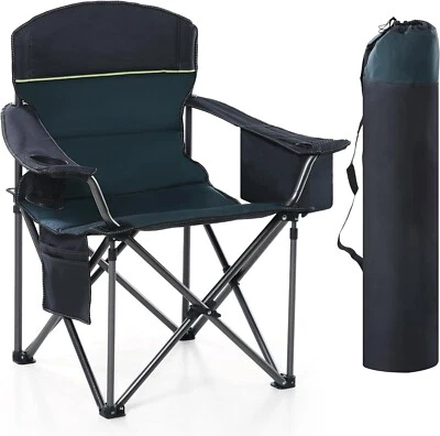 ALPHA CAMP Camping Chair Oversize Folding Chairs Heavy Duty with Cup Holder