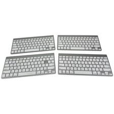 Lot of 4 - Apple Wireless Bluetooth Keyboard A1314 Mac Aluminium  1 Missing Key