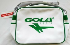 Borsa tracolla rettangolare GOLA sport bianca Logo verde Scuola Tempo libero
