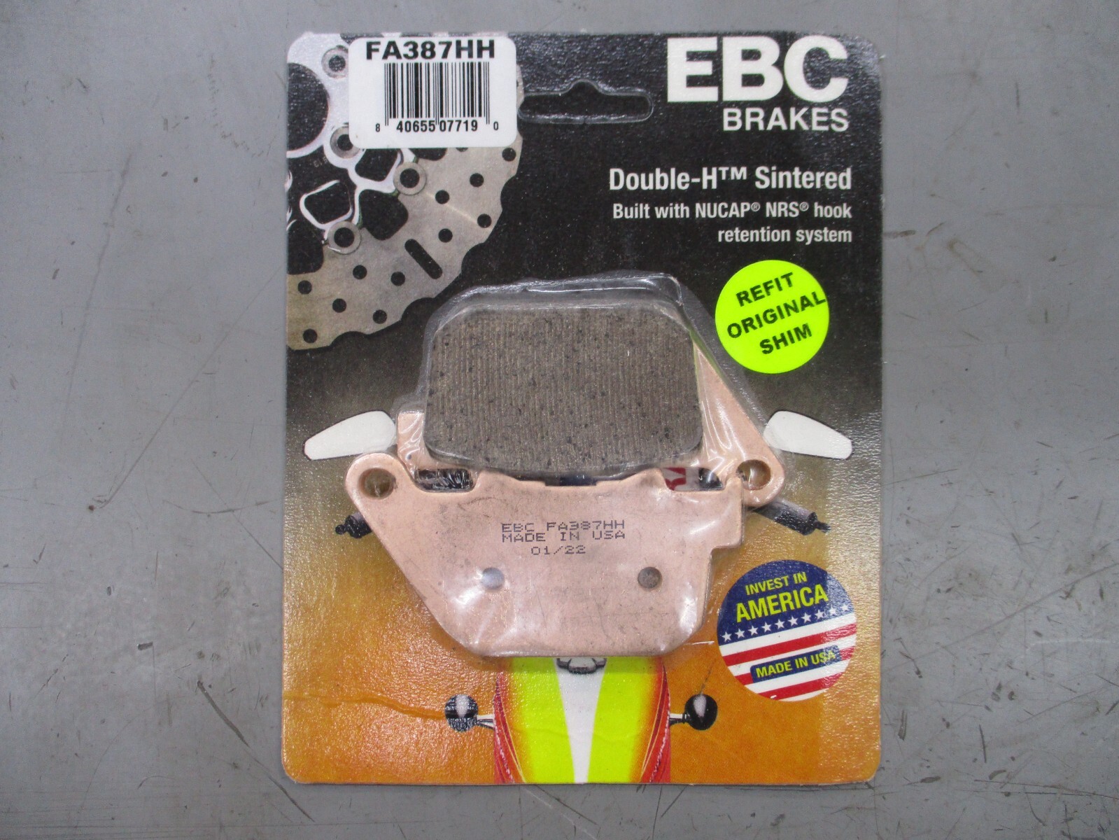 EBC BRAKE PADS FA387HH FA 387 FA387 HH 387HH DOUBLE HARLEY SPORTSTER XL 1200 883