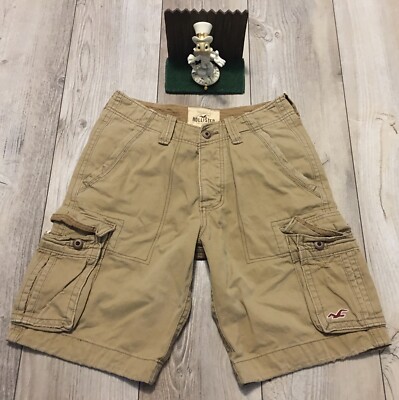 Hollister Mens Cargo Shorts Size 28 Tan Brown Surf Skate Casual