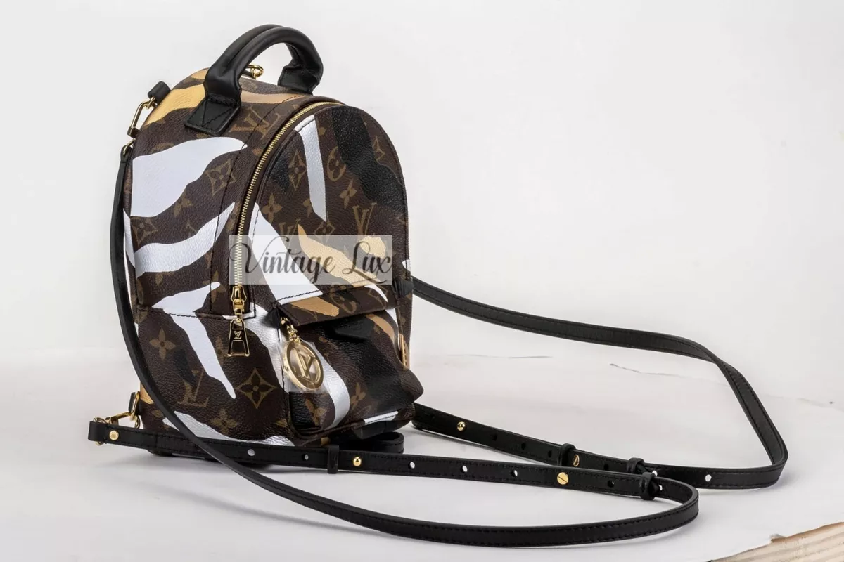 New in Box Vuitton Limited Edition Camo Mini Palm Springs Backpack