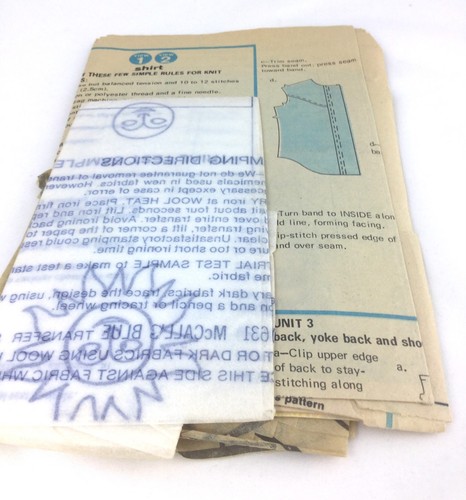Vintage Simplicity 1975 Sewing Pattern 7051 Misses' or Men's Shirt - Picture 8 of 8