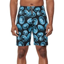 Hurley Men's 32 Board Shorts Jellyfish AOP Swim Black Blue Ocean