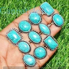 Turquoise Gemstone Ring Lots 925 Silver Plated Wholesale Jewelry