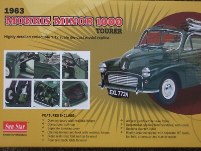 Sun Star 1963 Morris Minor 1000 Tourer - 1/12 Scale Limited