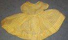 Vintage Yellow Gingham Doll Dress, Factory — photo 4