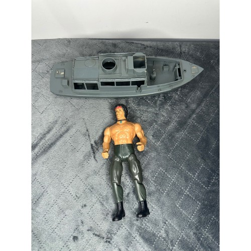 Rambo Action figure & Attack River boat from 1986 by Monogram | eBay