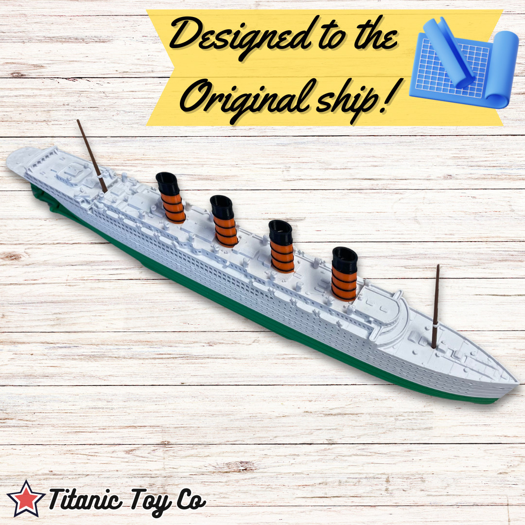 RMS Mauretania Model Ship 1 Ft Long By TitanicToyCo - Titanic Toys For Kids