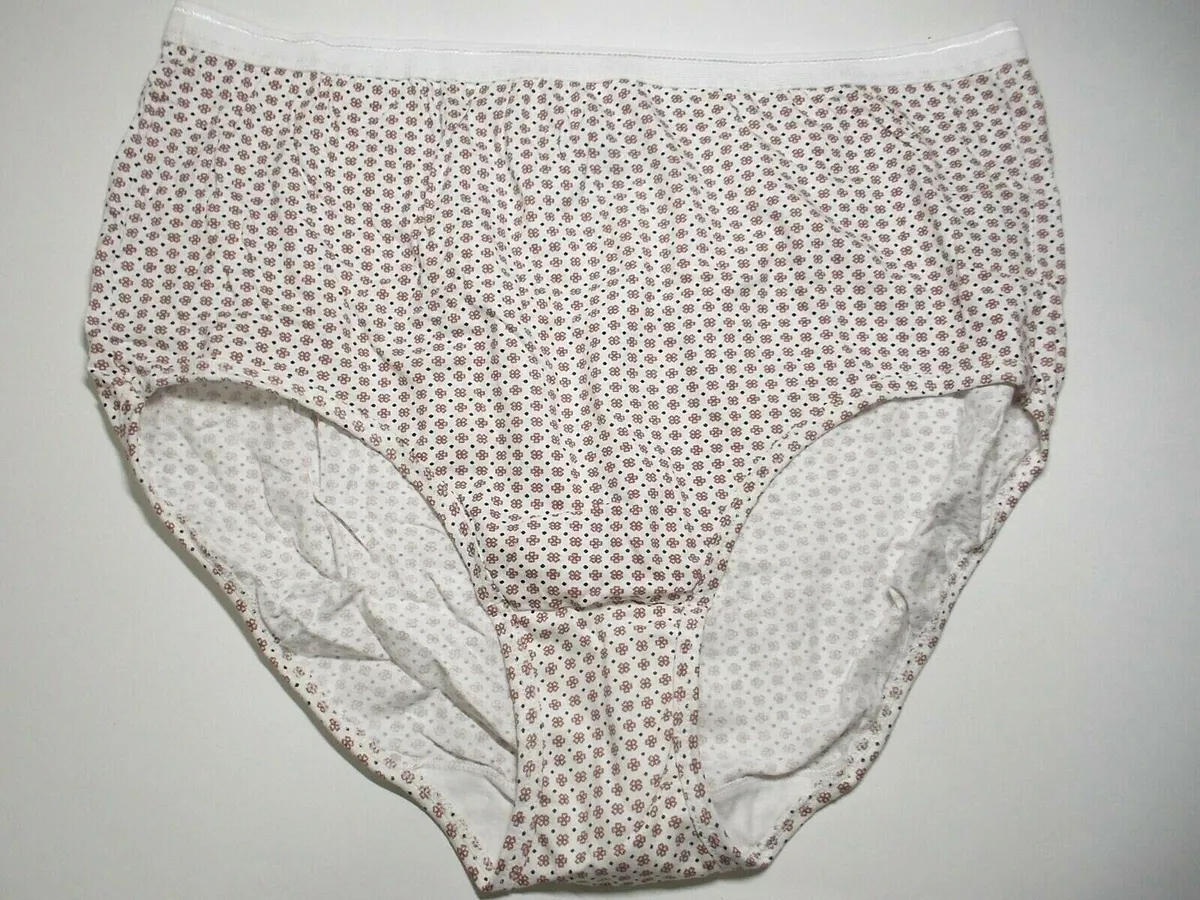 Fruit Of The Loom 100 Cotton Print Tag Free Panty Panties Brief